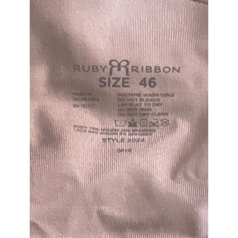 Ruby Ribbon Size 46 Tan Lace Second Skin Cami Tank Shaper Adjustable Straps - Picture 5 of 7